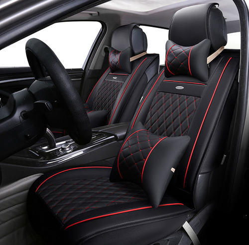 Red And Black Car Seat Covers For Royal Look